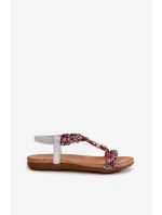 Dámské Ploché Sandály S Pletenými Pásky A Přezkami Artiker 54C1322 Multikolor