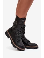 Dámské workery s ozdobným detailem zateplené černé Dorialine