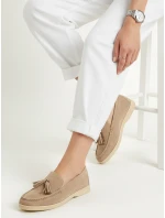 Dámské semišové béžové mokasíny FashionStreet ZY1357