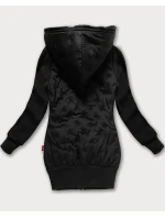 Černá dámská mikino-bunda s kapucí LHD (AMG-162A)