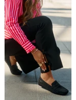 Dámské semišové mokasíny Big Star RR274948 Černé