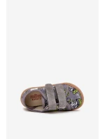 Pantofle Barefoot Chlapecké S Grafikou Milami Šedé Saphira