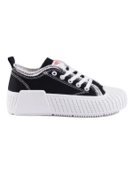 Zajímavé dámské černé tenisky bez podpatku Zajímavé dámské černé tenisky bez podpatku