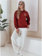 Dámská oversize mikina s výšivkou CHERSOFT brick FashionStreet BY1398 Dámská oversize mikina s výšivkou CHERSOFT brick FashionStreet BY1398