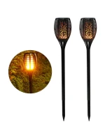 SOLÁRNÍ SVÍTILNA TANČÍCÍ PLAMENY 10X10X79CM 36 LED DIOD