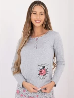 Dámské pyžamo DU PI FP 006.02 šedé - FPrice