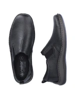 Černá pánská kožená nazouvací obuv Rieker 05264-00 Černá pánská kožená nazouvací obuv Rieker 05264-00