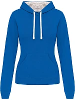 Kariban K 465 Dámská mikina s kontrastní kapucí 20.K465 light royal blue/white