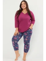 Italská lidová móda r.3/4 sp.7/8 barva:blackberry/print Italská lidová móda r.3/4 sp.7/8 barva:blackberry/print