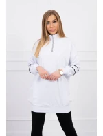 Mikina se zipem a kapsami bílá Mikina se zipem a kapsami bílá