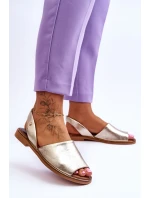 kožené sandály Zlaté Alivia