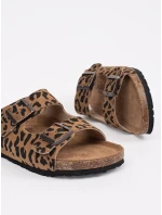 Stylové  nazouváky dámské se zvířecím motivem na plochém podpatku