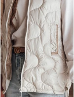 Dámská přechodná prošívaná vesta VESOLITA světle šedá FashionStreet TY4882