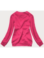 Růžová dámská tepláková mikina se stahovacími lemy (w01-19)