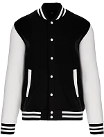 Kariban K 497 Unisex college bunda "Teddy" 20.K497 black/white