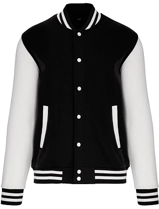 Kariban K 497 Unisex college bunda "Teddy" 20.K497 black/white