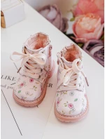 Dětské zateplené boty na zip Růžové Dolida Dětské zateplené boty na zip Růžové Dolida