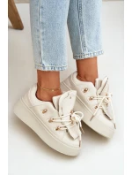 Dámské tenisky na platformě béžové Dolistana