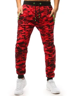 Pánské kamuflážní červené teplákové kalhoty FashionStreet UX3510