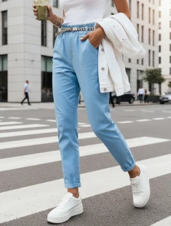 Dámské látkové kalhoty ERLON modré FashionStreet UY2028