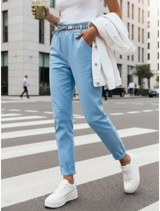 Dámské látkové kalhoty ERLON modré FashionStreet UY2028