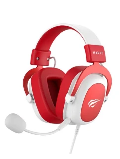 Herní sluchátka Havit H2002d bílá/červená