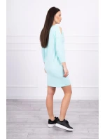 Šaty s mátovým potiskem Honey girl