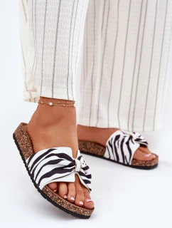 Dámské pantofle na korkové platformě Zebra Mevuna