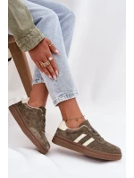 Dámské semišové tenisky na platformě tmavě zelené Sylviona Dámské semišové tenisky na platformě tmavě zelené Sylviona