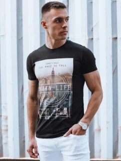 Pánské černé tričko FashionStreet RX5541