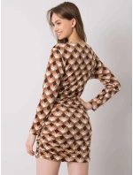 Šaty DHJ SK 12695.26P světle hnědá