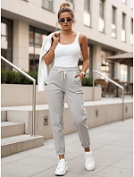 Dámské šedé tepláky s vysokým pasem FashionStreet UY2972