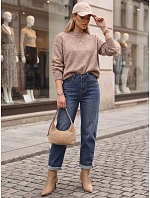 Dámské džíny Mom Fit s vysokým pasem, modré, FashionStreet UY3113