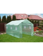 ZAHRADNÍ TUNEL 200x350x200 cm PE KONSTRUKCE ZELENÁ OCEL