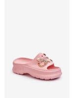 Dámské Pěnové Žabky S Ozdobami Růžové Afariana