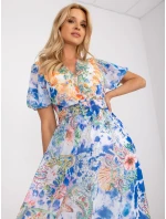 Šaty DHJ SK 15967 1.01P bílá a modrá