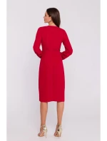 Dámské šaty S384 Šaty červené - Moe Dámské šaty S384 Šaty červené - Moe