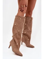 Kozačky na podpatku  model 221149 Step in style