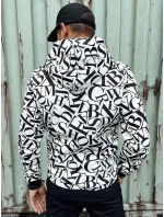 Pánská mikina s kapucí bílá FashionStreet BX5777