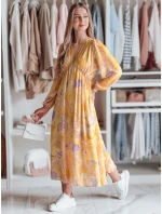 Jedna velikost maxi květinových šatů LILOVIE žlutá FashionStreet EY2574 Jedna velikost maxi květinových šatů LILOVIE žlutá FashionStreet EY2574