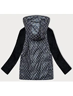 Přechodová bunda nadměrné velikosti ze směsových materiálů Vaston black (F-23729-2#)