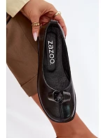 Kožené dámské polobotky Zazoo 379 Černé