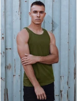 Pánské zelené tričko bez rukávů FashionStreet RX5621