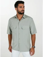 Pánské šedé tričko s krátkým rukávem FashionStreet KX1081