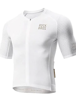 Rockbros YDDX011 Cyklistický dres Diamond s krátkým rukávem - velikost S - bílý
