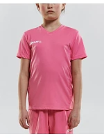 Craft Teamwear Squad Go Jersey Solid Jr Dětské sportovní tričko s výstřihem do V 82.5582 white