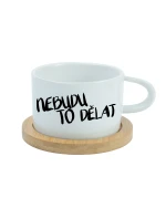 NEBUDU TO DĚLAT - bílý hrníček makronka 200 ml