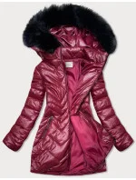 Dámská bunda ve vínové bordó barvě pro přechodné období (mm21-83)