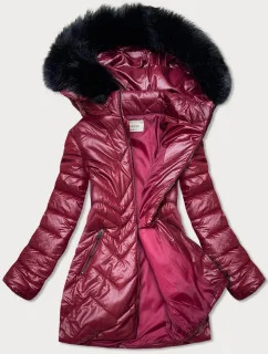 Dámská bunda ve vínové bordó barvě pro přechodné období (mm21-83)
