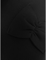 Černá teplá dámská mikina s mašlemi (23999)